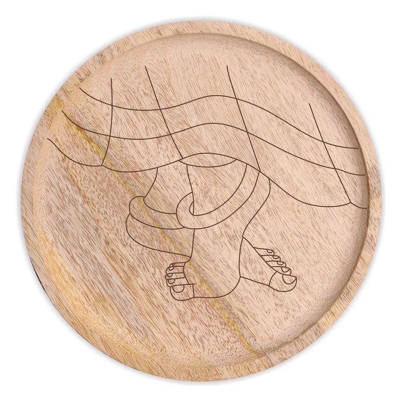 Radha Foot Print Pre Marked Wall plate