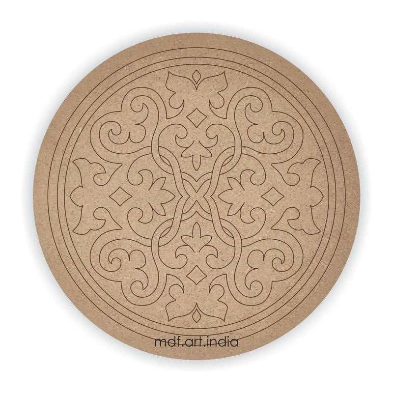 MDF Pre Marked Round Mandala