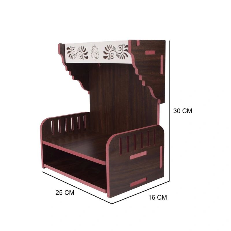 Wooden MDF Decorative Temple with Drawer