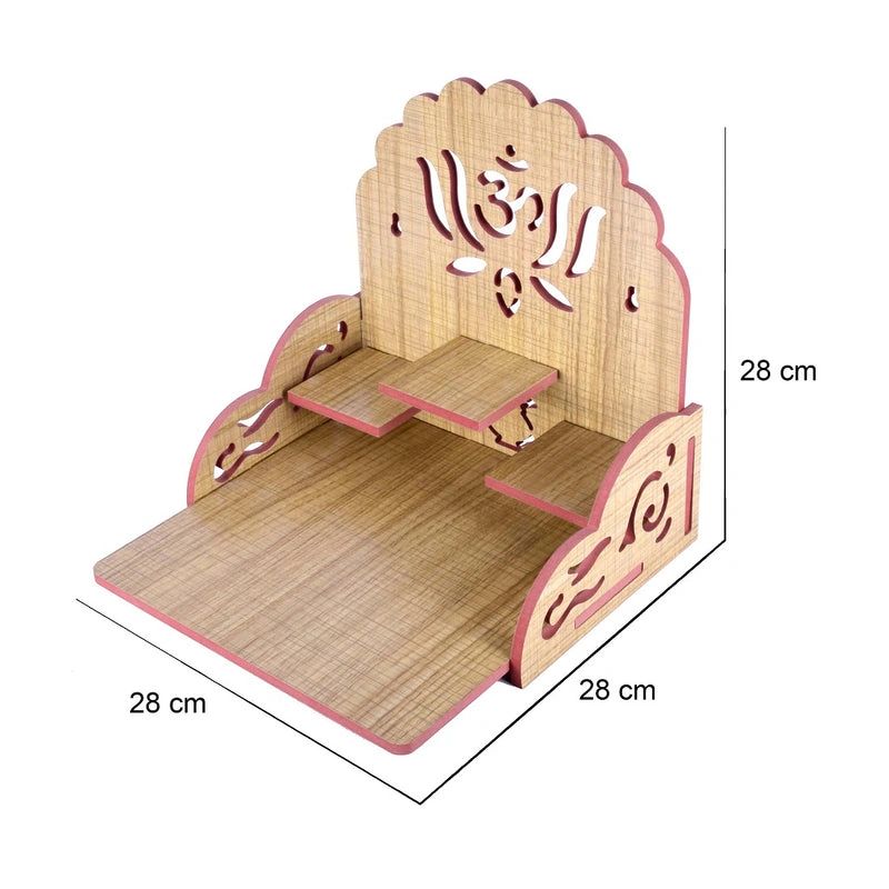 Lotus Om Design Wooden MDF temple Decorative
