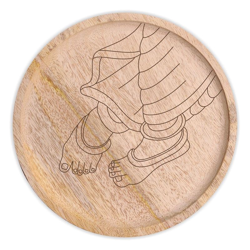 Shree Krishna Foot Prints Pre marked Wall Plate