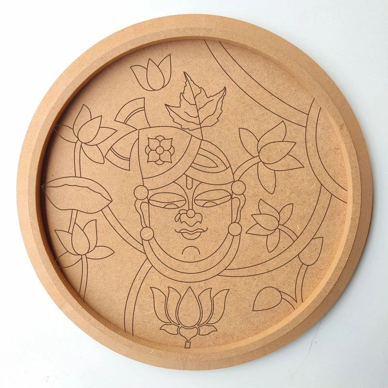 MDF Pre Marked Shree Nathji Round