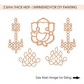 Ganeshji Plain MDF Kolam Art Cutout