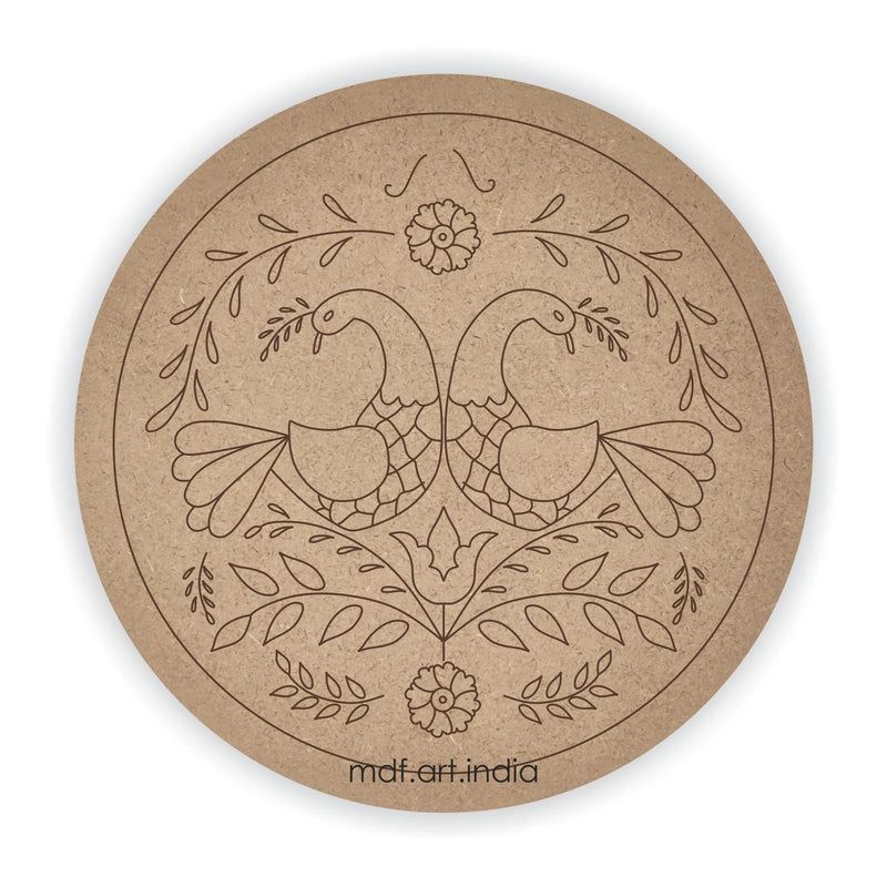 MDF Pre Marked Round Peacock