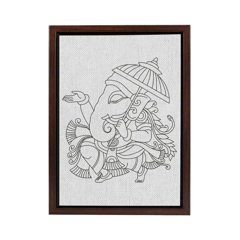 Ganesha Kerala Murals DIY Framed Canvas Base for Painting