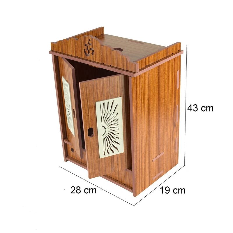Om Design Wooden MDF Decorative Temple with Drawer 2
