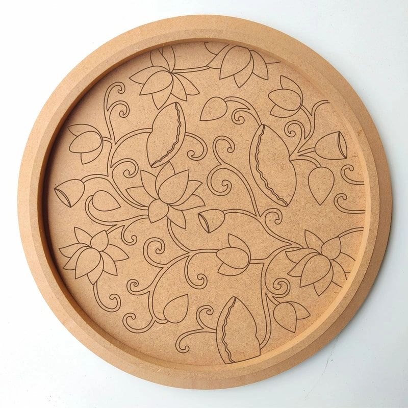 MDF Pre Marked Round Lotus