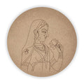 MDF Pre Marked Round Maharani with Lotus