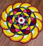 Multicolored Geometric Rangoli Floor Mat 4 ft
