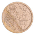 Temple with Lotus MDF Pre Marked Wall Plate