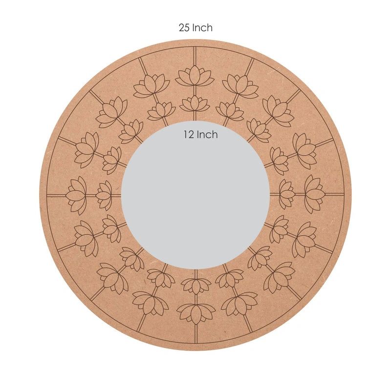 Lotus Pre Marked MDF and Glass Mirror Base