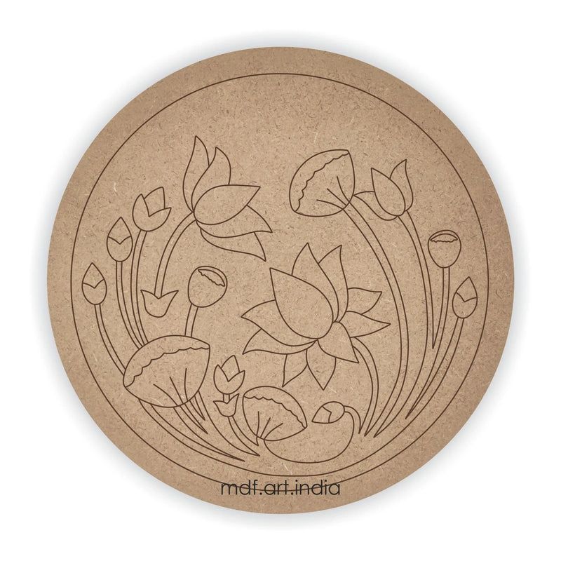 Round Lotus MDF Pre Marked