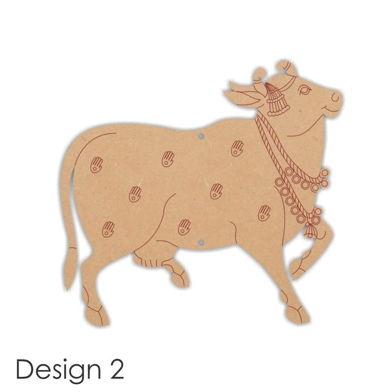 Pichwai Cow MDF Cutout - Design 2