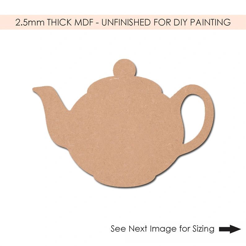 Teapot Shape MDF Cutout