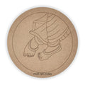 Round Foot Print MDF Pre Marked