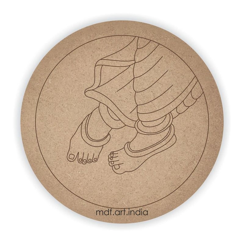 Round Foot Print MDF Pre Marked