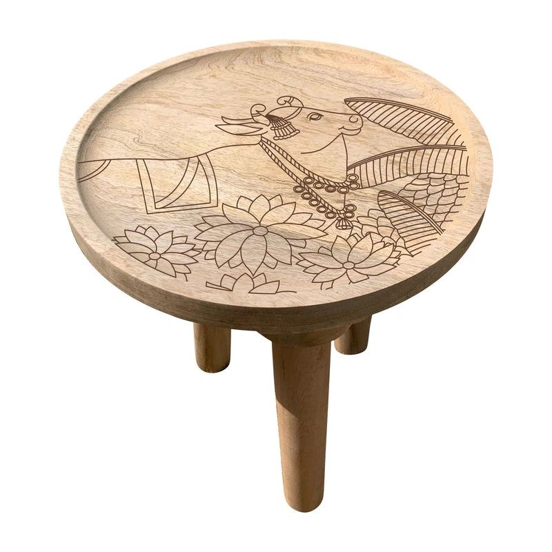 Pichwai Cow with Leaf Pre Marked Peg Table