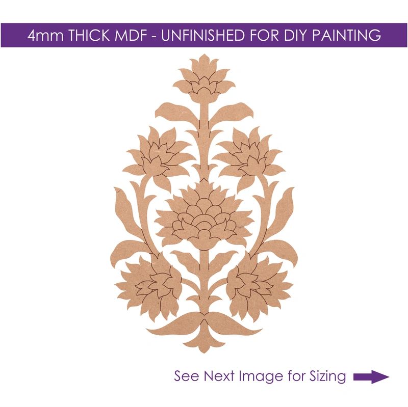 Floral MDF Pre-Marked Cutout