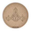Round Tirupati Balaji MDF Pre-Marked