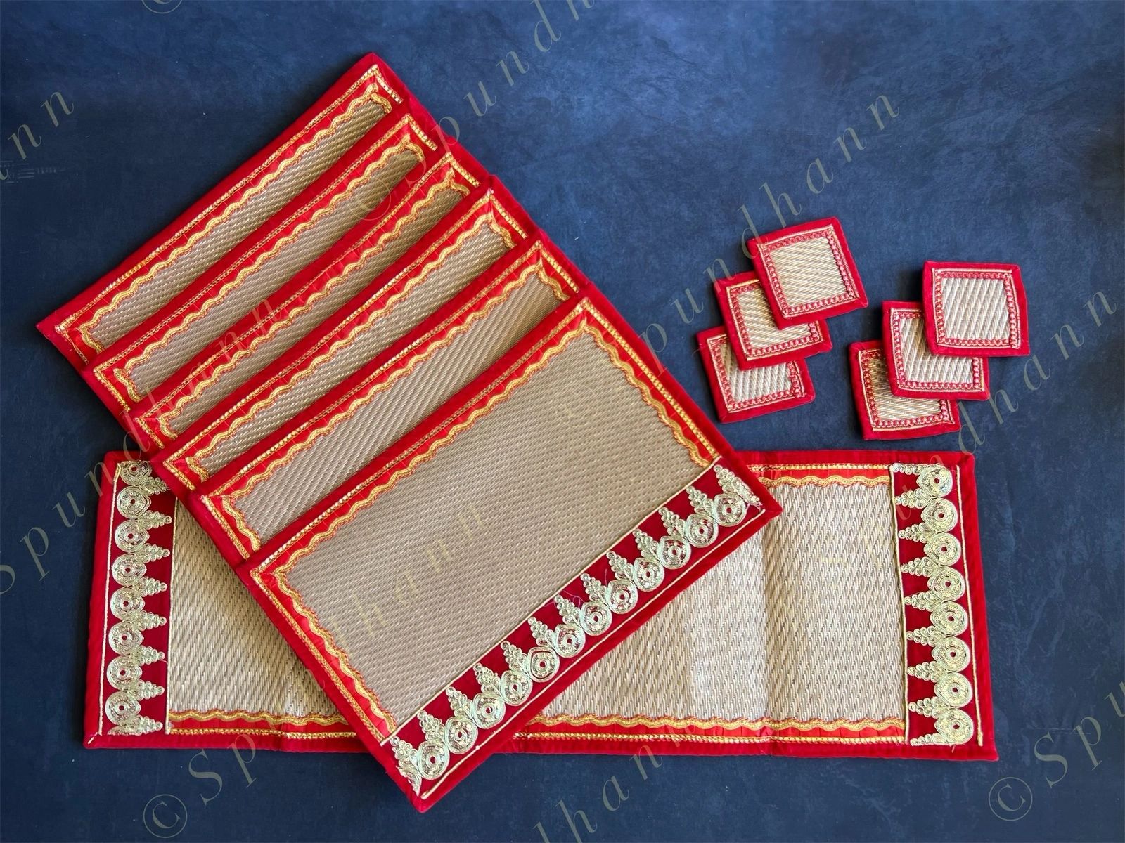 Dining Table Placemats, Runner & Coaster Set
