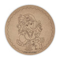 Ganesha Sitting Round MDF Pre Marked Cutout