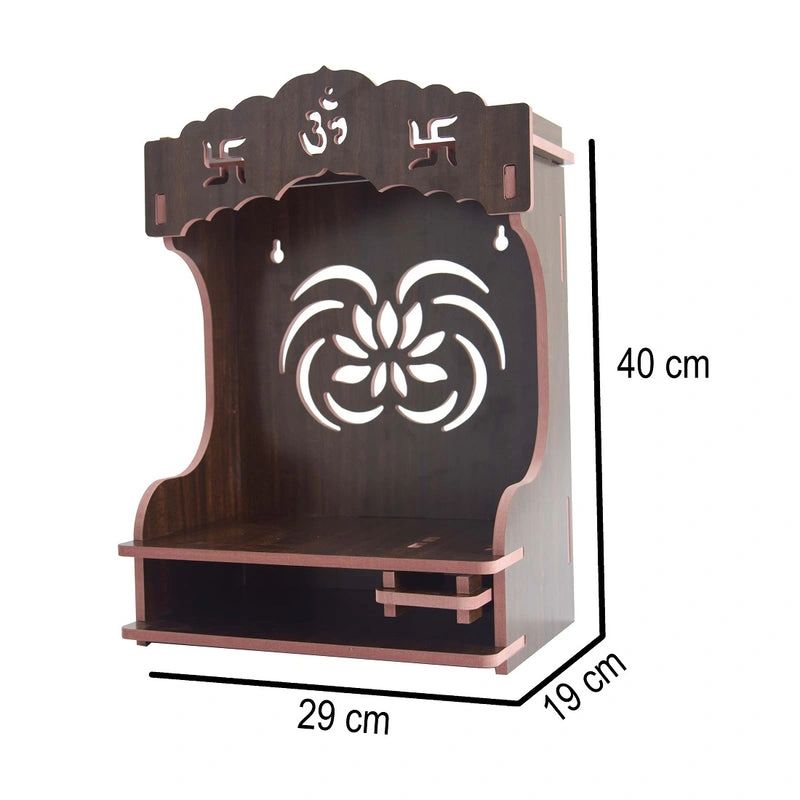 Lotus Design Wooden MDF Temple Decorative 2