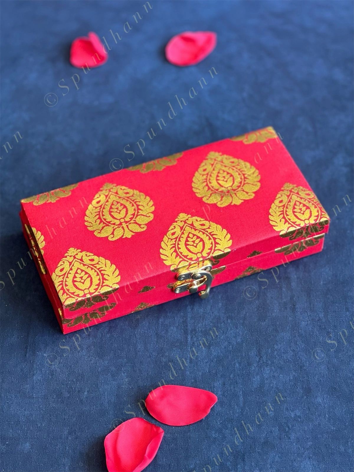 Rectangular Gold Leaf Print Gift Box Only