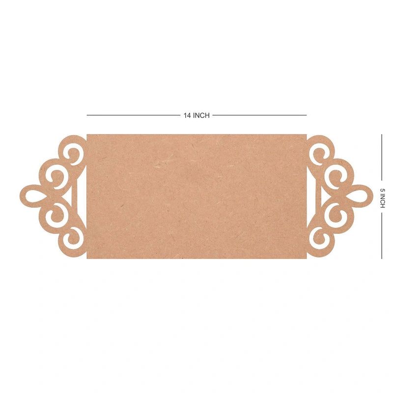 Designer Rectangle Shape MDF Name Plate Base