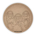 Round Namaste Ladies MDF Pre Marked Cutout