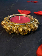 Gokhru (Golden Carved Balls) Tea Light Holder