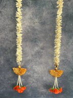 Chameli Danglers with Gota & Marigold Tassels Set of 2
