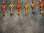 Chakri and Pom Pom mini Dangler Pair