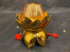 Medium Size Lotus with Glass Tea Light Candle Holder