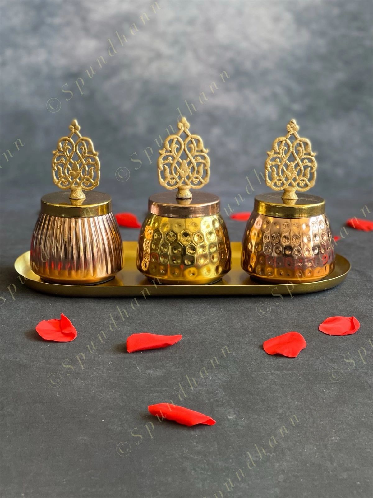 Small Canister with Decorative Taj Lid