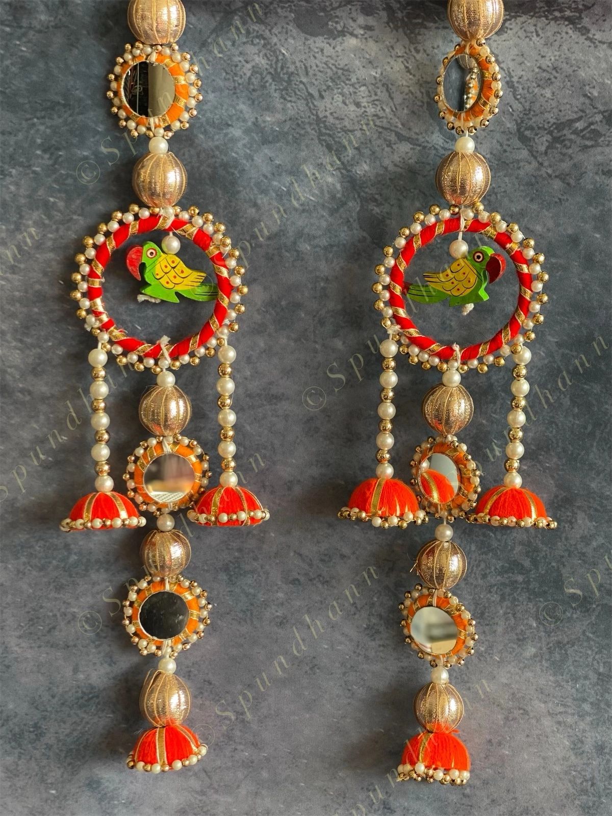Colorful Parrot Jhumki Set of 2