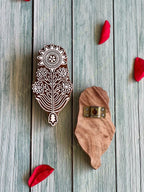 Floral Design Wooden Block Wall Hanging Decor