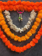 Marigold Toran in Orange and Mango