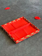 Rectangular Criss Cross Gold Gotapatti Gift Box Only
