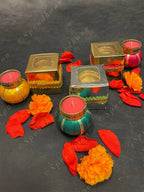 Decorated Paper Box with Matki Tea Light Holder