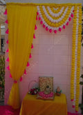 Lemon Marigold with Lotus Bud Offset Toran
