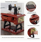 Vintage Sewing Machine Music Box