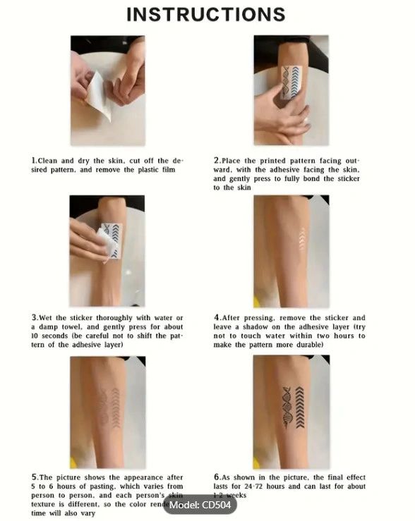 Stylish Temporary Tattoo Sticker for Women - Henna / Mehndi