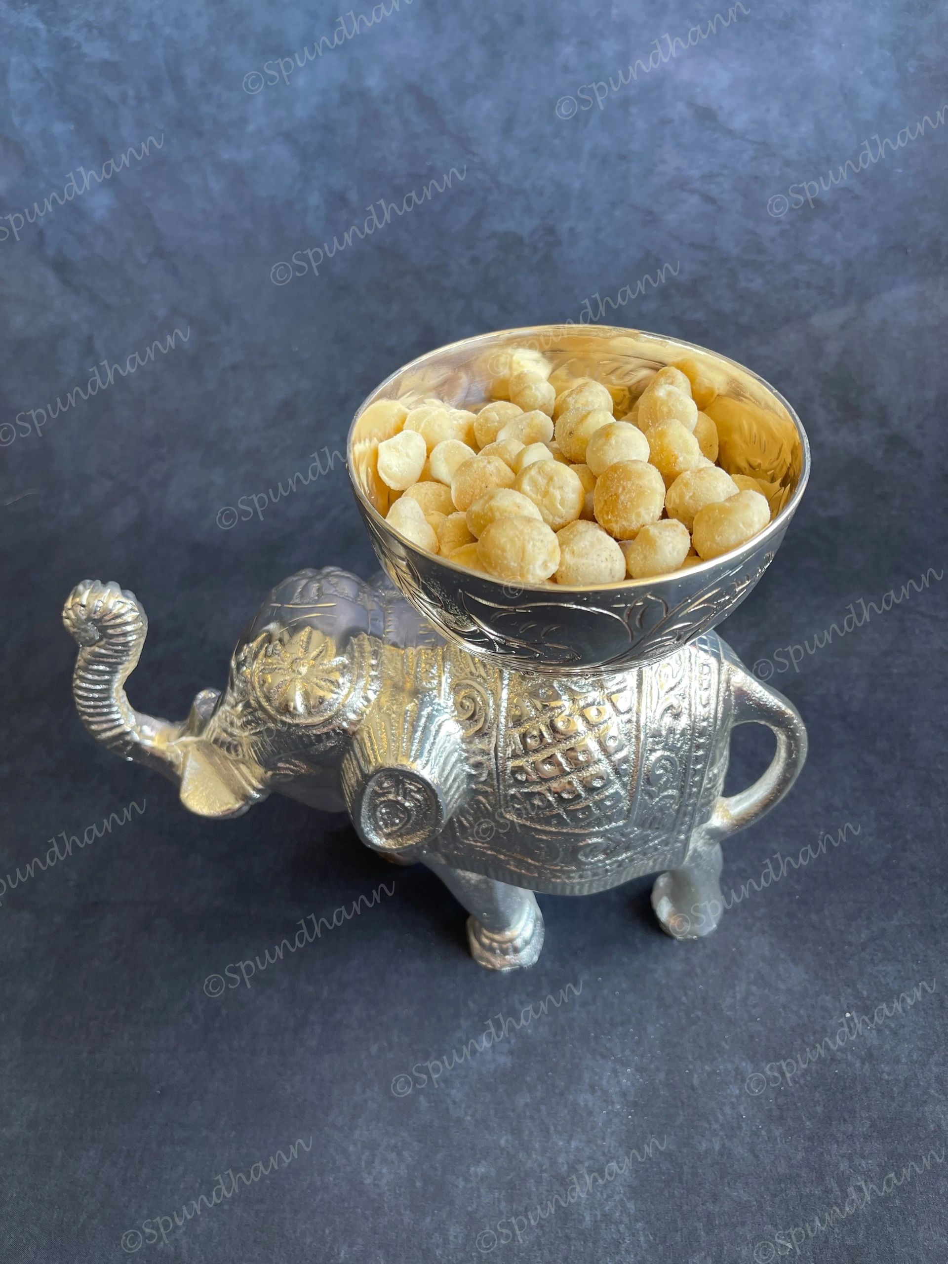 Silver Elephant Heavy Dry Fruit Holder Large