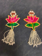 Shubh labh Pearl and Lotus Hanging (Set of 2)