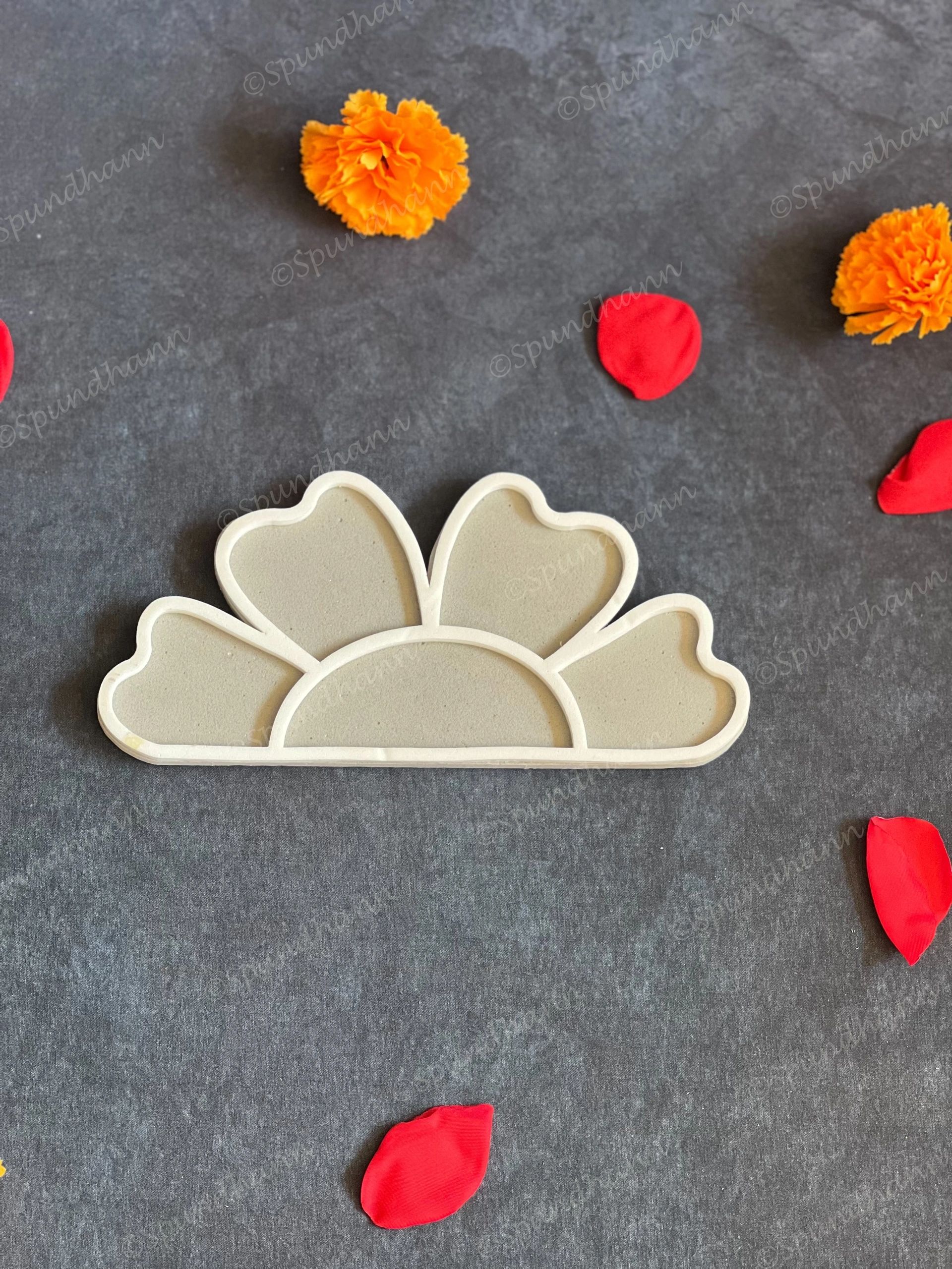 Semi Circle Flower Borders Large DIY Fill in Rangoli