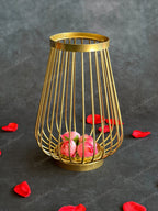 Tall Golden Wire Lantern