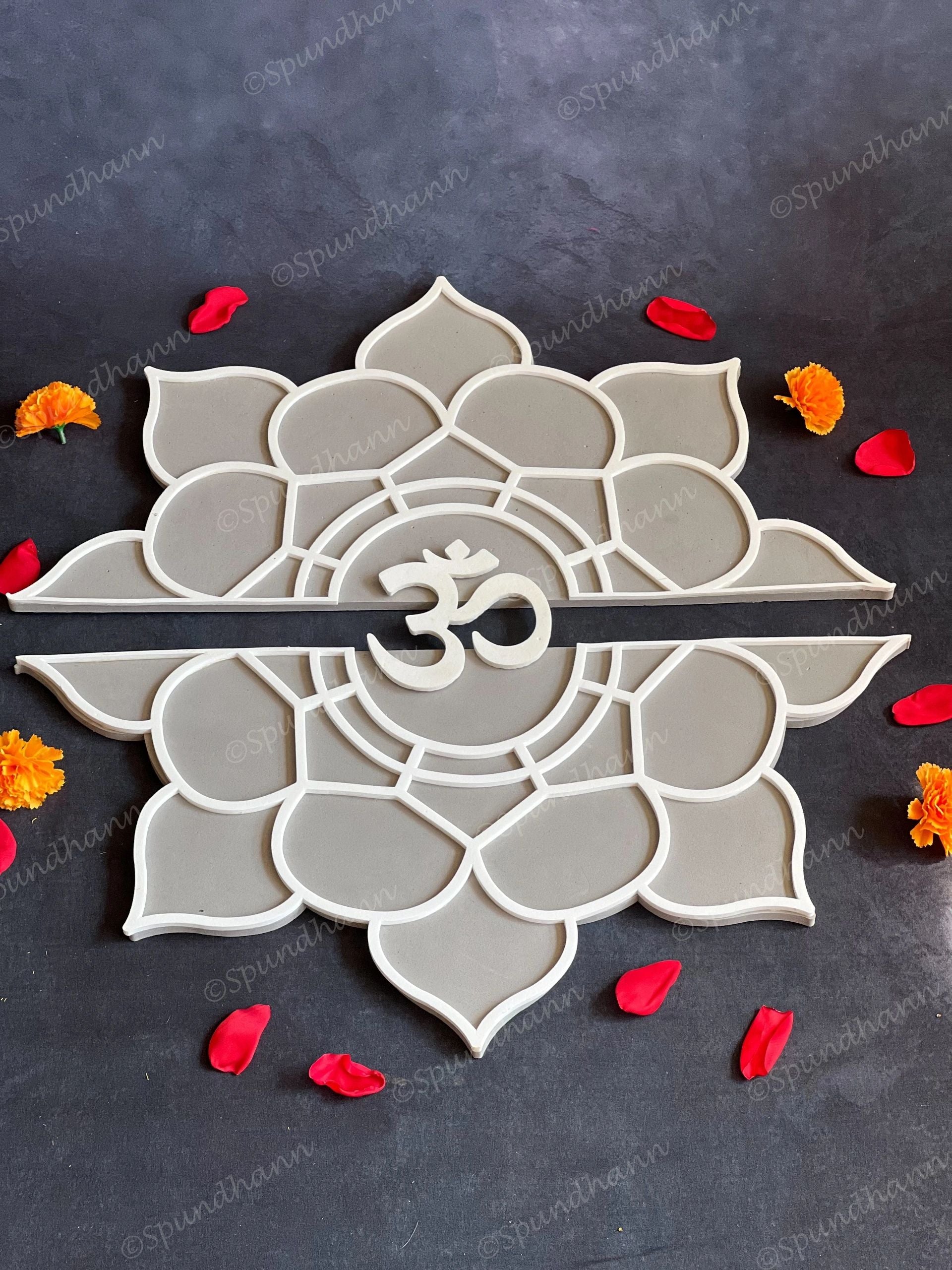Floral OM Set DIY Fill in Rangolis