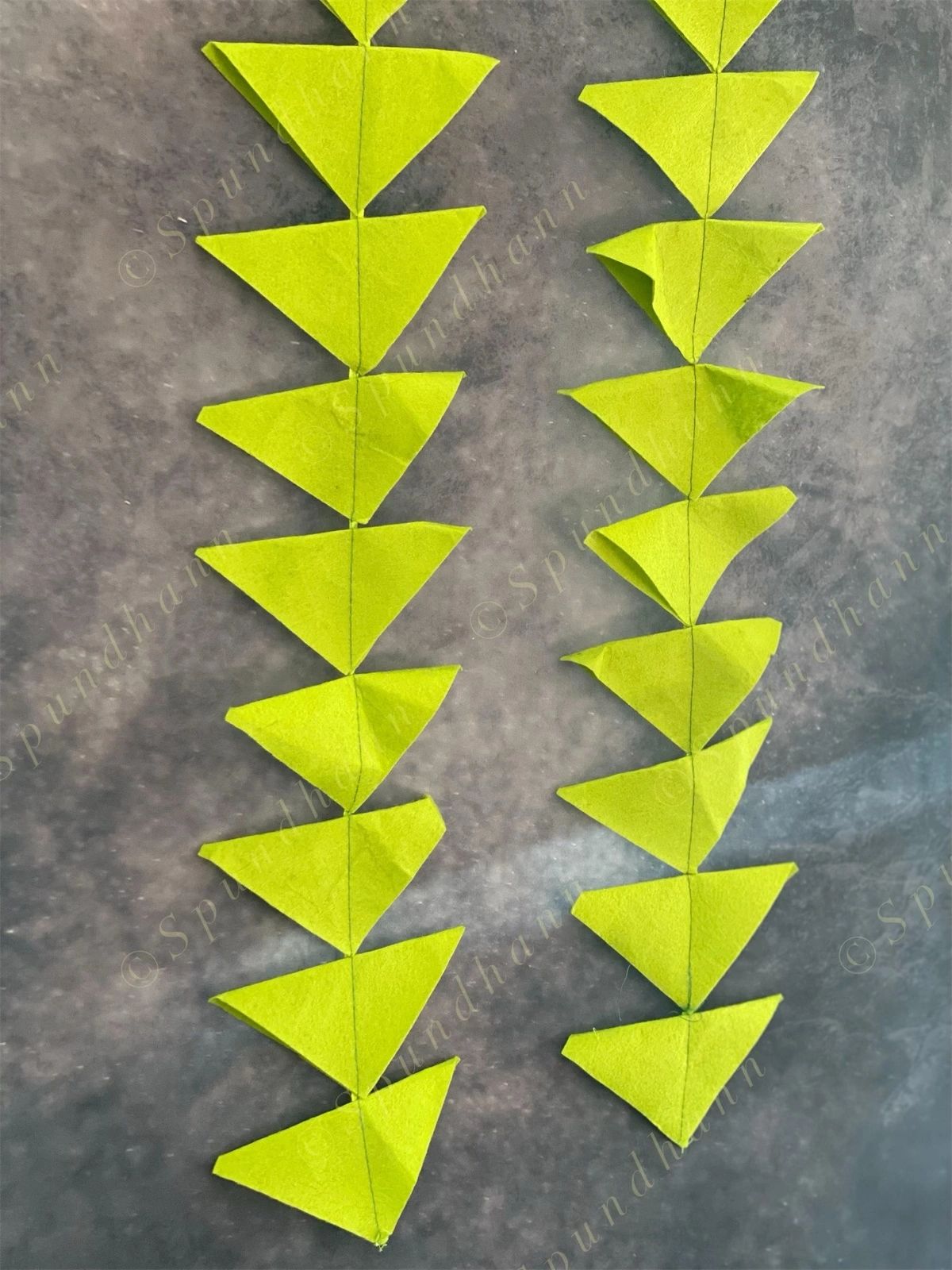 Neon Colored Triangular Felt Fabric Wall Hanging Decor