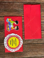 Rakhi Envelope in Red Color with Happy Wali Rakhi Writing