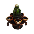Terracotta Diya Hanging Lamp With Long Handle